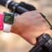 heart rate zones sports watch on a cyclist wrist 운동 심박수